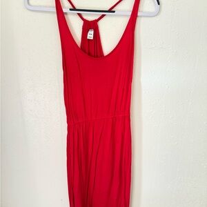 Old Navy Bright Red Sleeveless Maxi Dress